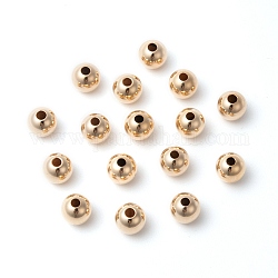 Perle riempite di oro giallo, 1/20 oro 14k pieno, cadmio & nichel &piombo libero, tondo, 5mm, Foro: 1.4 mm