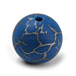 Силиконовые бусины, круглые, Marine Blue, 15 мм, отверстие : 2 мм