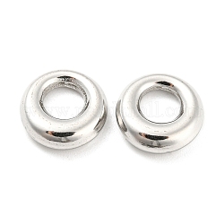 Encantos de 304 acero inoxidable, encantos de anillo, color acero inoxidable, 11x11x3.5mm, agujero: 5 mm