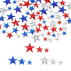 Chgcraft 1800 шт. 3 цвета звездные кабошоны с плоской спинкой украшения для альбома для вырезок акриловые стразы звезды кабошоны для Дня независимости ювелирные изделия изготовление ювелирных изделий, длина от 9мм до 18мм