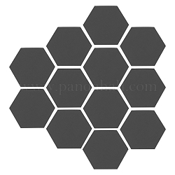 Panneau acrylique nbeads, hexagone, noir, 80x92x2.5mm