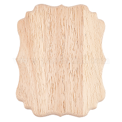 フィンガーインスパイアネイチャーウッドプラーク未完成の木製プラーク5.9x4.6x0.7インチウェーブエッジシェイプウッドデコレーションプラークブランク木製DIYプラークDIYプロジェクトまたは家の壁の装飾のための天然な看板