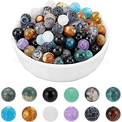 Arricraft 240pcs 12 estilos de cuentas de piedras preciosas naturales, redondo, mezclado teñido y sin teñir, 8~8.5mm, agujero: 0.5~1 mm, 20 piezas / style