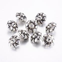 CCB Plastic Beads, Flower, Antique Silver, 22x15mm, Hole: 2mm