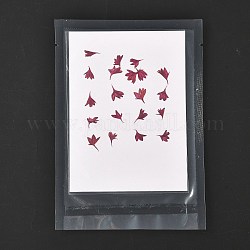 Fiordaliso goffratura fiore secco, per cellulare, photo frame, scrapbooking fai da te fatto a mano, rosa antico, 9~18x5~13mm, 20pcs/scatola