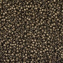Toho perles de rocaille rondes, Perles de rocaille japonais, (702) couleur mate cuivre foncé, 15/0, 1.5mm, Trou: 0.7mm, environ 15000 pcs/50 g