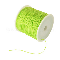 Filo di nylon intrecciato, cordoncino cinese per annodare cordoncino per bordare gioielli, giallo verde, 0.8mm, circa 100iarde/rotolo