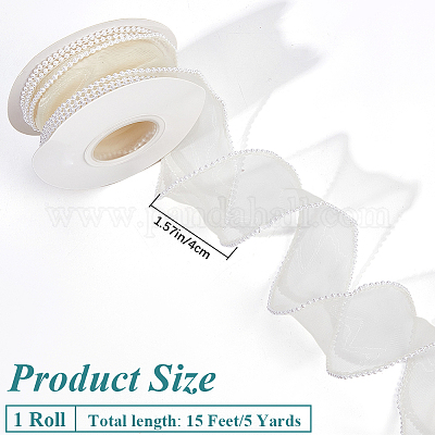 Полиэстер органза ленты SRIB-WH20020-004B-1