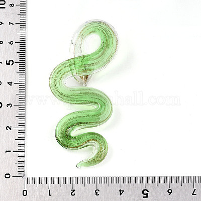 Ручной золотой песок Lampwork большие кулоны LAMP-T023-11D-1