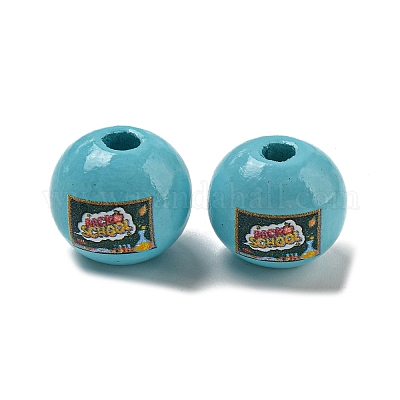 Набивные деревянные европейские бусины WOOD-L020-D12-1