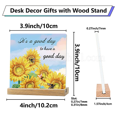 Shop CREATCABIN Sunflower Inspirational Quotes Desk Decor Gift ...