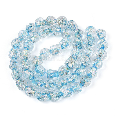 Ручной работы бусины фольги FOIL-T007-01G-1