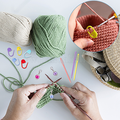 Wholesale CHGCRAFT 72Pcs Stitch Marker Charms Knitting Tool Kits