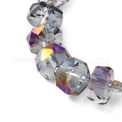 Прозрачные стеклянные бусины гальваническим пряди EGLA-P062-01A-HR02-1