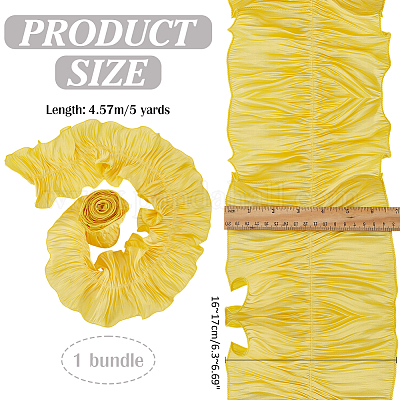 Лента из полиэстера с оборками DIY-WH0632-77C-1