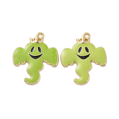 Подвески из эмали из сплава с покрытием на тему Хэллоуина PALLOY-O109-44LG-1