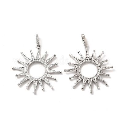 Подвески из экологически чистой латуни с микропаве из кубического циркония KK-A177-06P-1