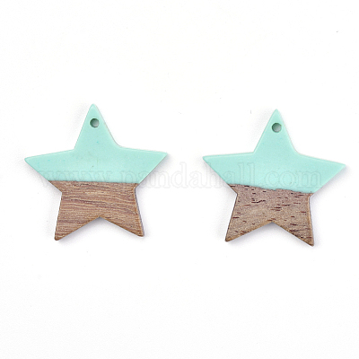 Подвески из смолы и дерева&nbsp;LS-X-RESI-T023-23C-1