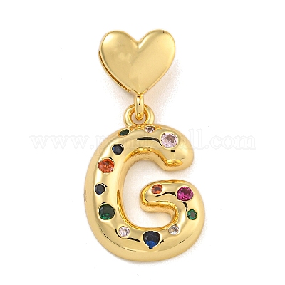 Латунные подвески из микро-паве KK-P281-01G-G-1