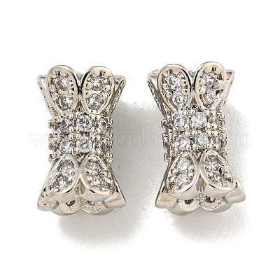 Покрытие стойки латунь микропаве прозрачные кубические циркониевые бусины KK-L215-310A-P01-1