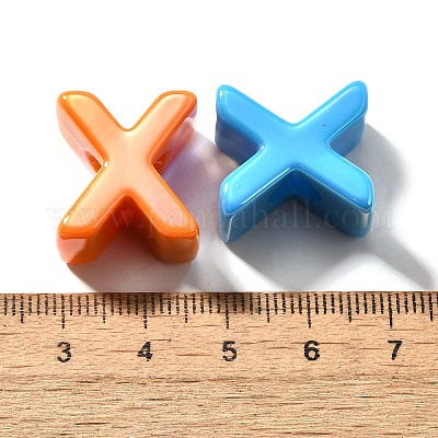 УФ-покрытие непрозрачные акриловые европейские бусины SACR-Z007-01X-1