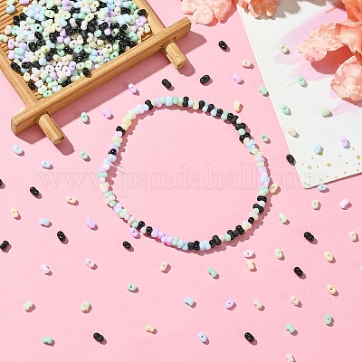 90 г 9-х цветов стеклянный матовый бисер SEED-YW0002-53A-1