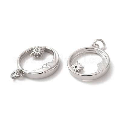 Покрытие стойки латунь микропаве прозрачные кубические циркониевые подвески KK-F863-15P-1