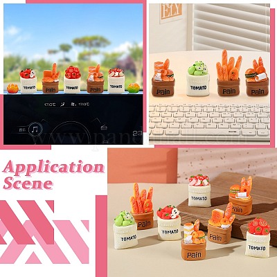 8шт 8 стиля смоляная имитация еды DJEW-CJ0001-08-1