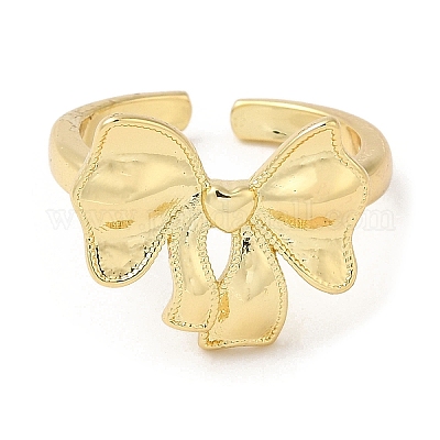 Латунные открытые кольца манжеты RJEW-Q778-25G-1