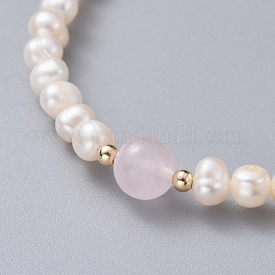 Натяжные браслеты из натурального пресноводного жемчуга X-BJEW-JB04623-01-1