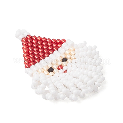 Подвески Санта-Клауса из стеклянных бус PALLOY-MZ00828-02-1