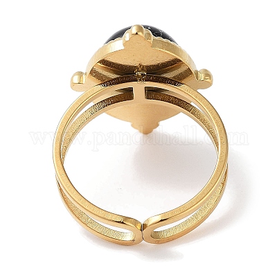 Ионное покрытие (IP) кольцо из нержавеющей стали 304 RJEW-B059-06G-1