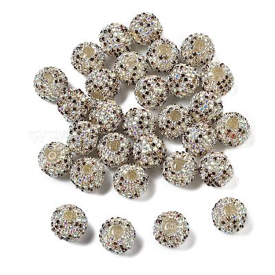 Сверкающие стеклянные стразы круглые бусины OACR-S048-01A-1