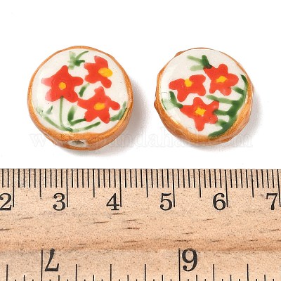 Фарфоровые бусины ручной работы PORC-C008-04C-1