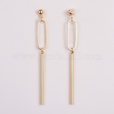 Серьги-гвоздики с подвесками из латуни EJEW-JE03339-1