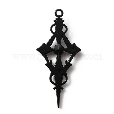 Крест-кулон со стразами и красной эмалью ENAM-WH0001-06EB-03-1