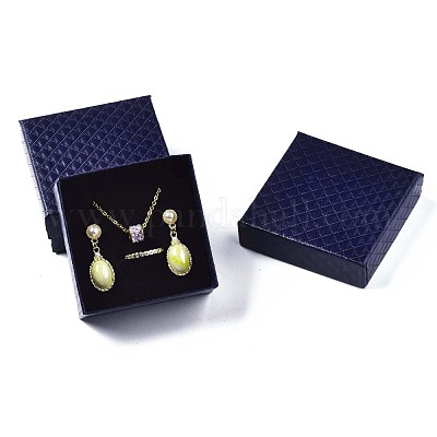 Квадратные картонные коробки ювелирные изделия CBOX-N012-34A-1