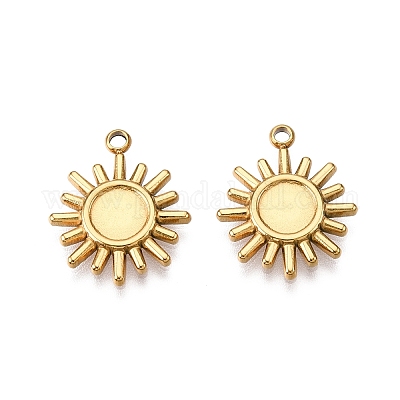 Ионное покрытие (ip) нержавеющая сталь 304 подвеска кабошон оправа STAS-I671-19G-1