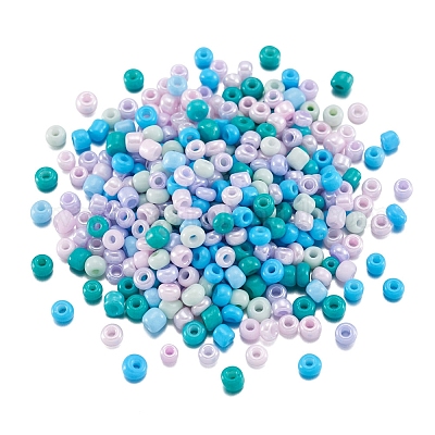 Непрозрачные стеклянные круглые бусины GLAA-TAC0025-07A-01-1-1