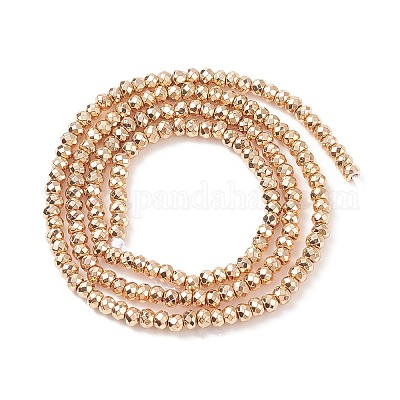 Гальванизировать немагнитных синтетический гематит бисер пряди G-L485-06A-LG-1