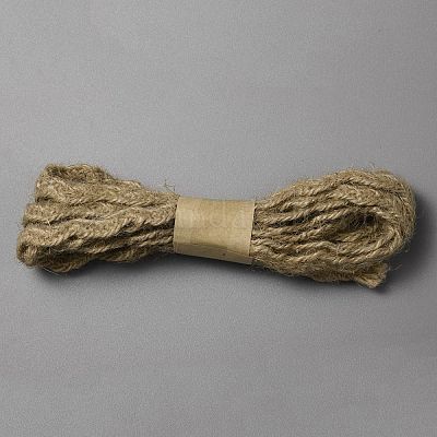 Плетеная веревка из пеньки&nbsp;LS-OCOR-WH0070-34-1
