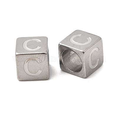 Европейские бусины из нержавеющей стали 304 STAS-D382-02C-P-1