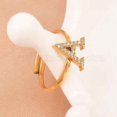 Открытые кольца-манжеты из нержавеющей стали 304 с микропаве из кубического циркония RJEW-D336-01G-10-1