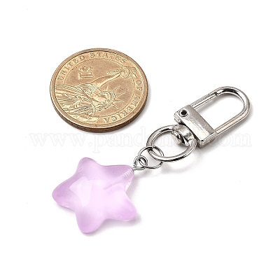 7 шт. подвесные украшения из прозрачной смолы в виде морской звезды HJEW-JM03569-1