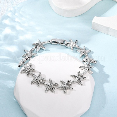 Латунь ссылка браслеты для женщин BJEW-H209-01P-1