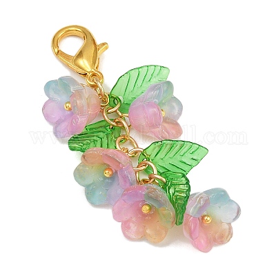 Подвесные украшения из прозрачного стекла HJEW-JM04147-1