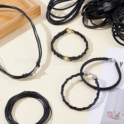 4 стиль плетеный шнур из коровьей кожи WL-PH0024-26B-1