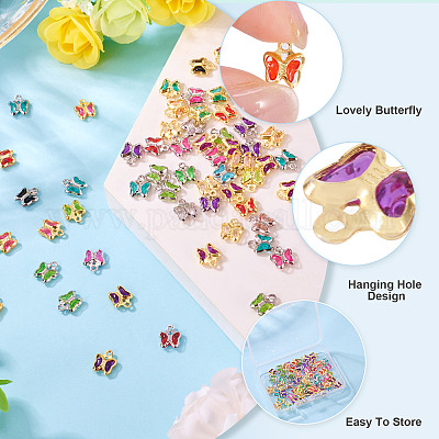 60шт 2 цвета стеклянные подвески KK-TA0001-99-1