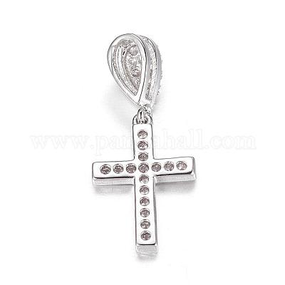 Латунные микро проложить кубического циркония подвески ZIRC-P060-08P-1