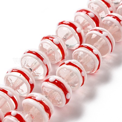 Ручной работы ухабистым Шарики Lampwork LAMP-E023-10-1